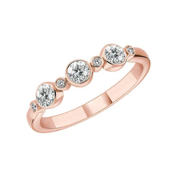 Rose Gold Bubble Natural Earth Mined Diamond Ring Old Cut Round Jewelry 3.50 Carats