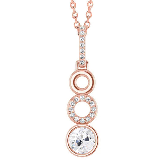 Handmade Fine Diamond Drop Pendant 1 ct – main view