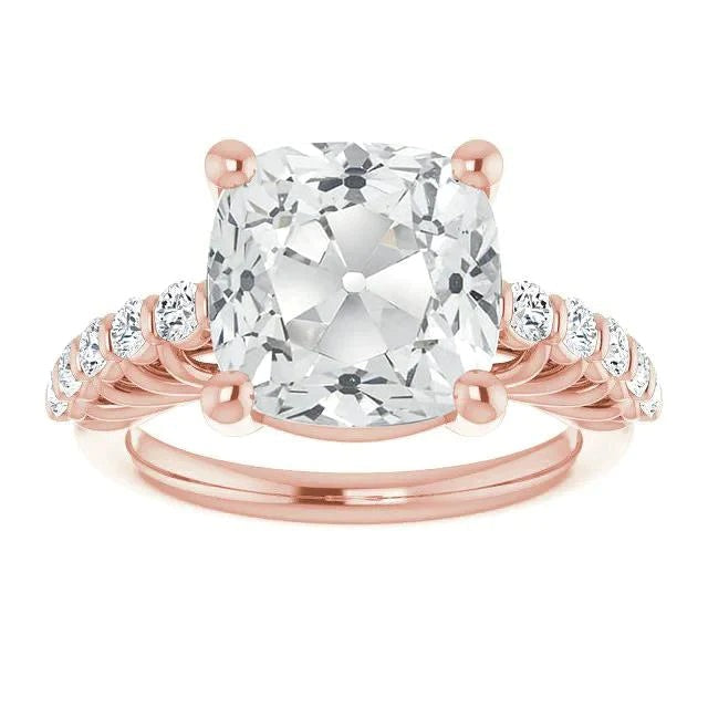 Rose Gold Genuine 7 Carat Diamond Ring