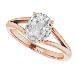 Brilliant Diamond Split Shank Solitaire Engagement Ring 4.50 ct