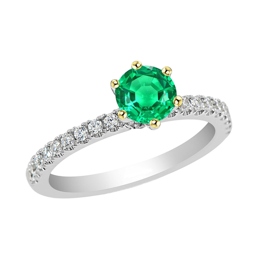High-End Colombian Emerald Colored Stone Ring 2 ct – main view
