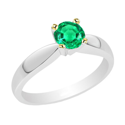 Natural GIA-Certified Colombian Emerald Gemstone Ring 2 ct