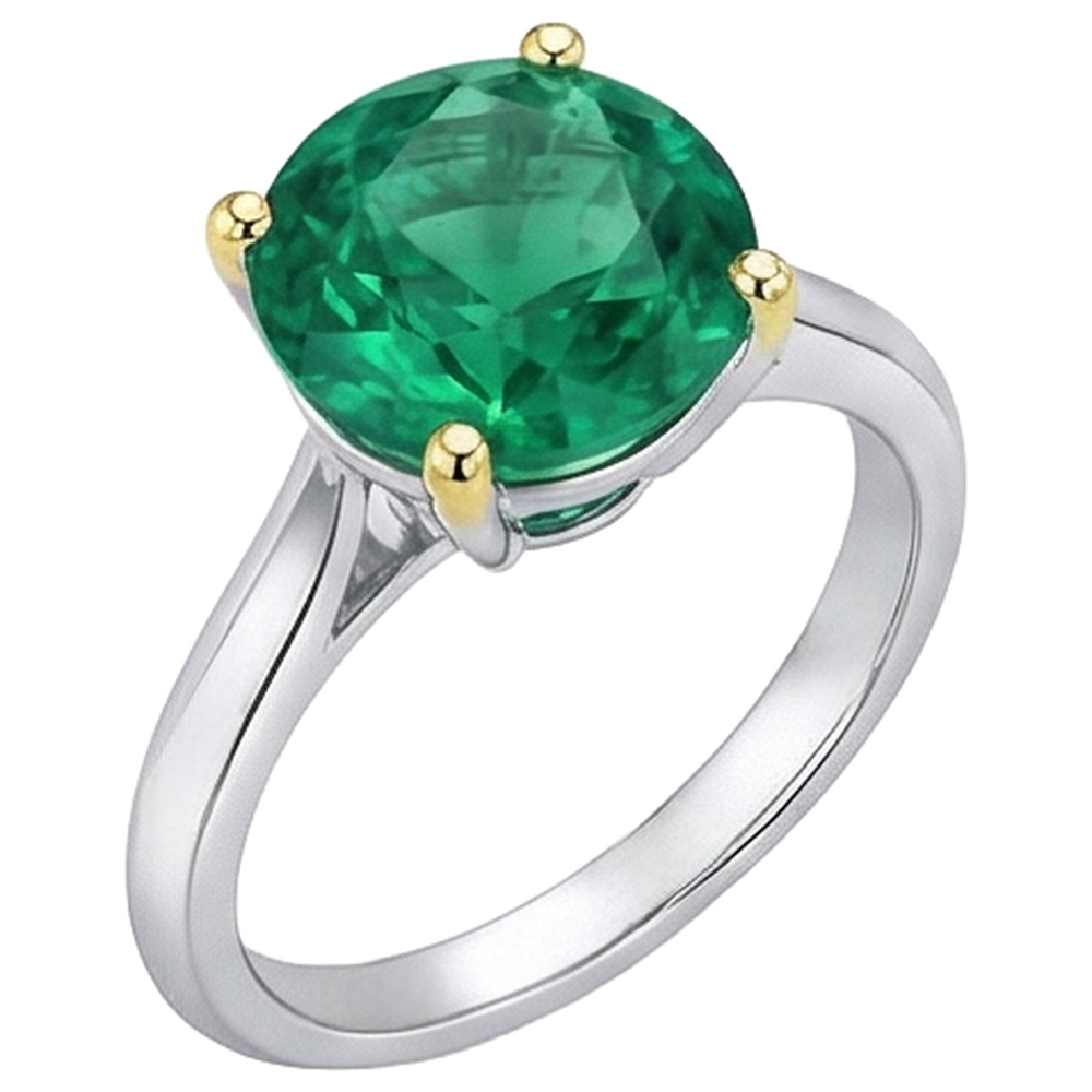 Sparkling Gemstone Ring 3.50 ct – side view