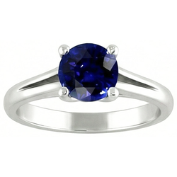 Natural Sapphire Ring 1.50ct - White Gold 14K