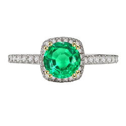 GIA-Certified Emerald Precious Stone Ring 2.50 ct – Two-Tone 14K