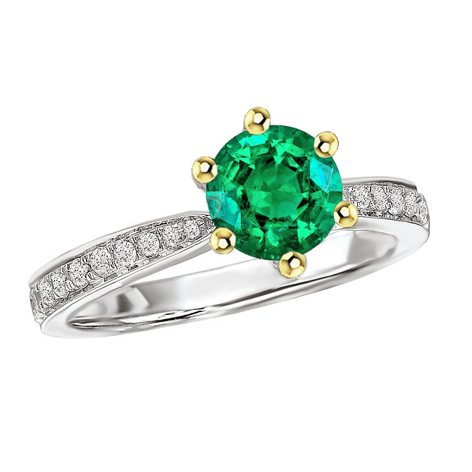 Handmade Emerald Colored Stone Ring 2.50 ct – main view