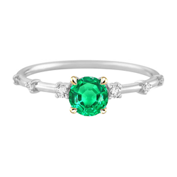 Colombian Emerald Gemstone Ring – GIA Certified 2 ct 14K Two
