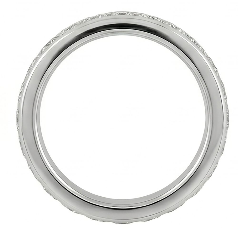 Round Lab Grown Diamond Channel Set Jewelry Band 2.40 Carats White Gold 14K