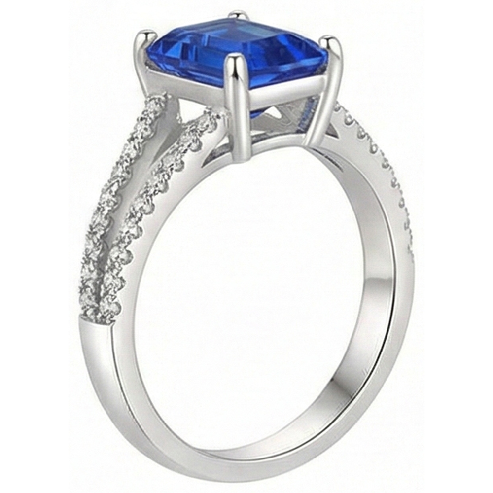 natural emerald sapphire 2.50ct ring side angle