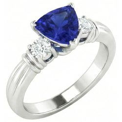 Natural Sapphire Ring 1.75ct - White Gold 14K