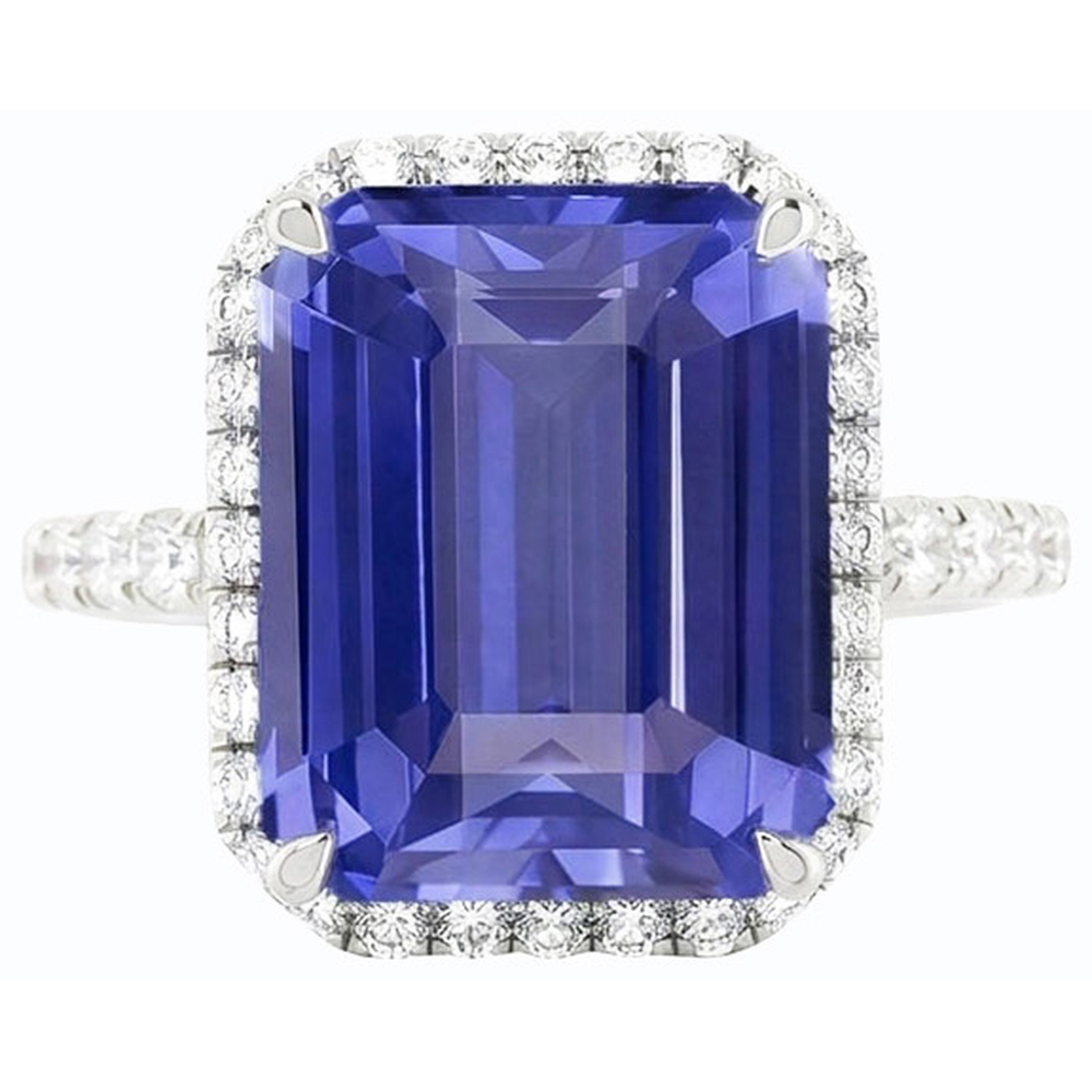 natural emerald sapphire 4.50ct ring close up detail