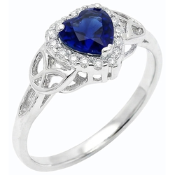 Natural Sapphire Ring 1.50ct - White Gold 14K
