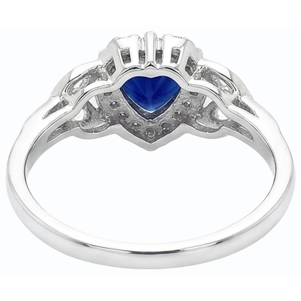 natural round sapphire 1.50ct ring profile view