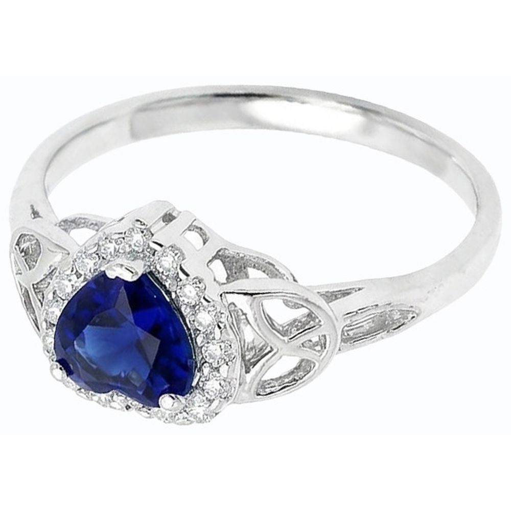 natural round sapphire 1.50ct ring close up detail