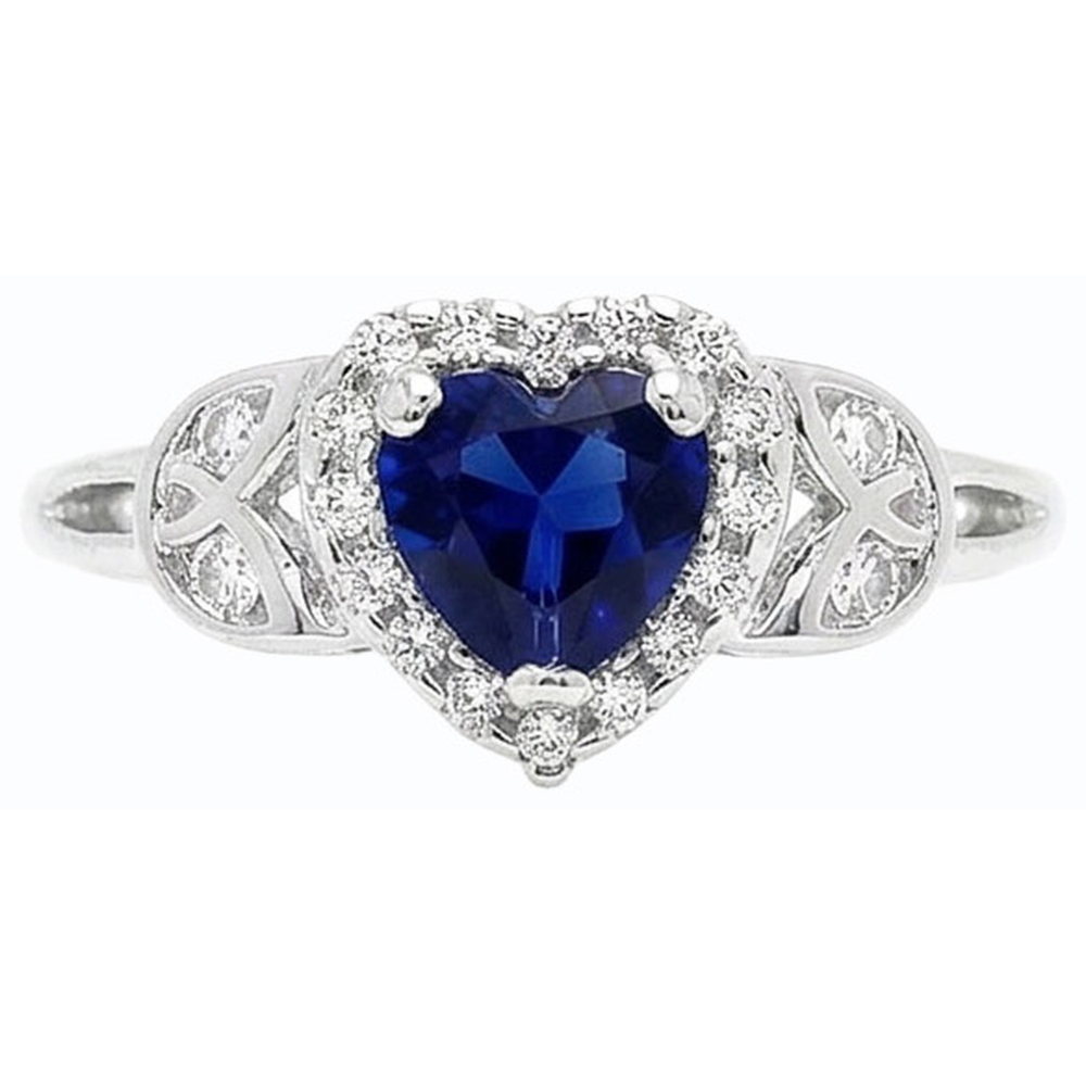 natural round sapphire 1.50ct ring side angle