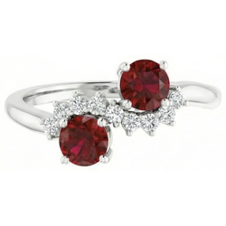 Natural Ruby Ring 2.40ct - White Gold 14K
