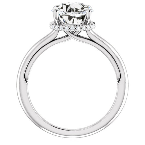 Round Old Mine Cut Real Natural Earth Mined Diamond ( Not Lab Grown ) Ring 4 Prong Set Gold 6.50 Carats