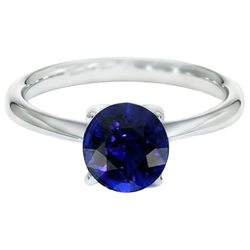 Natural Sapphire Ring 4ct - White Gold 14K