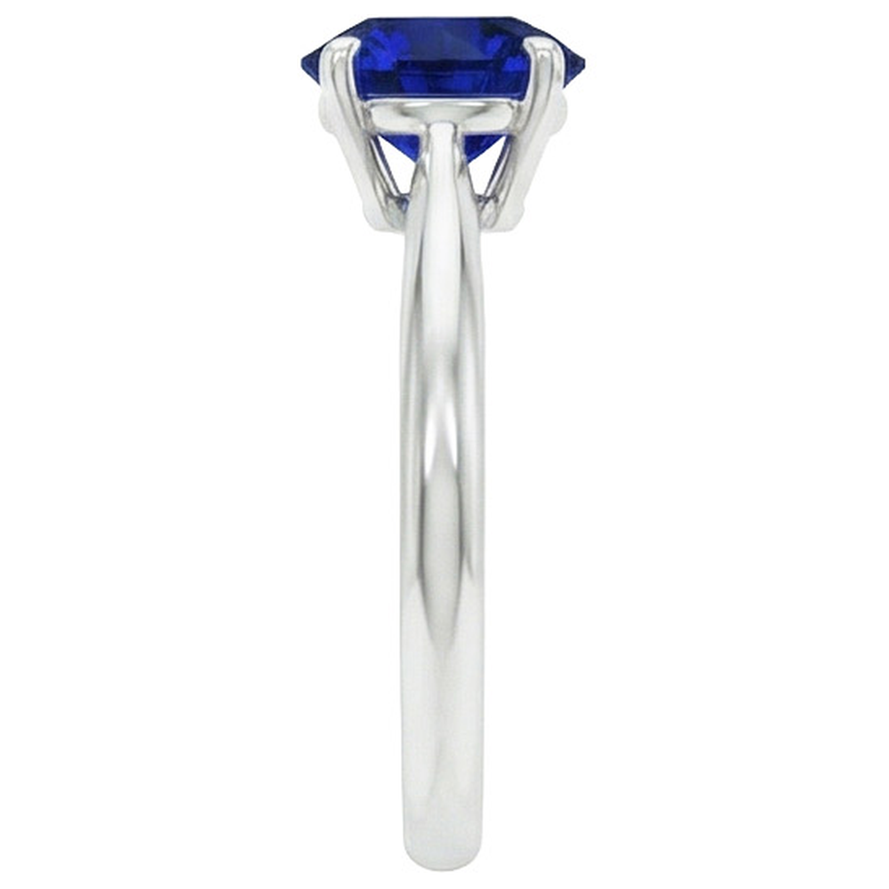 natural round sapphire 4ct ring top view