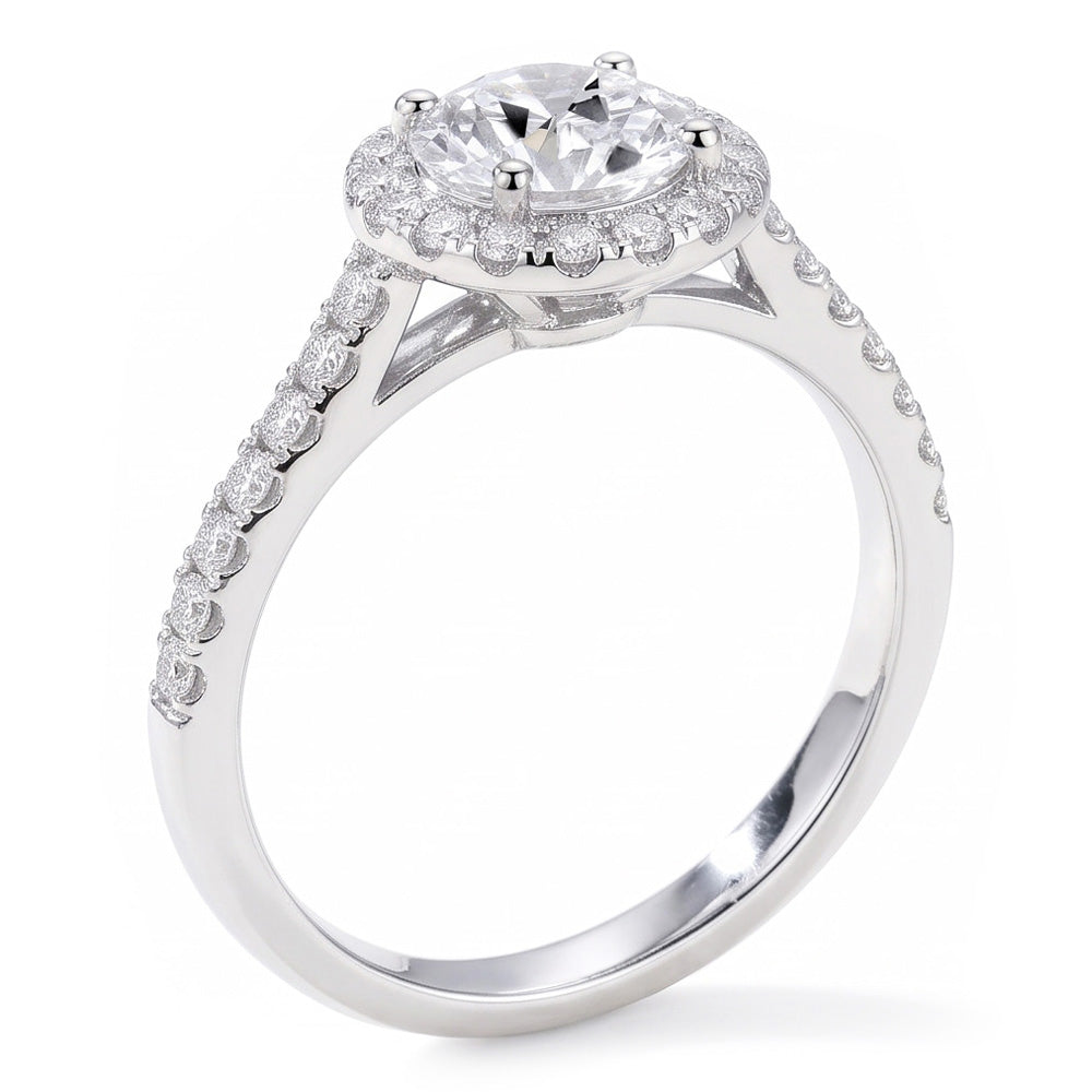 Round Solitaire Old Mine Cut Real Natural Earth Mined Diamond ( Not Lab Grown ) Ring With Accents 2.50 Carats