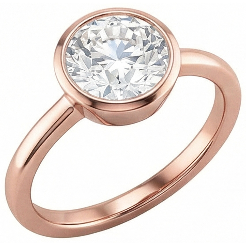 natural round diamond 1ct watch side angle