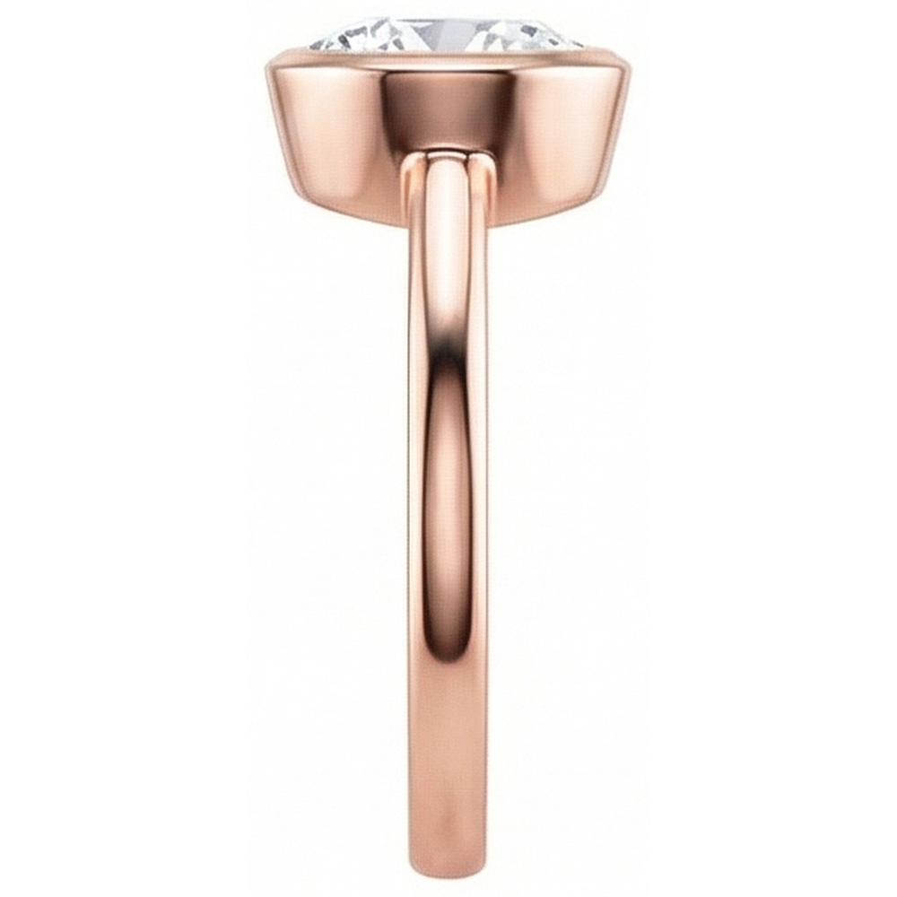natural round diamond 1ct watch profile view