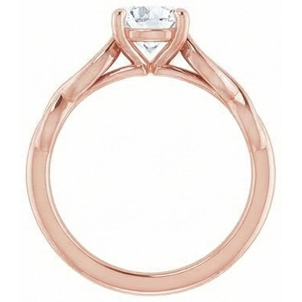 Round Solitaire Ring Real Old Cut Natural Earth Mined Diamond ( Not Lab Grown ) Prong Set 2 Carats Infinity Style