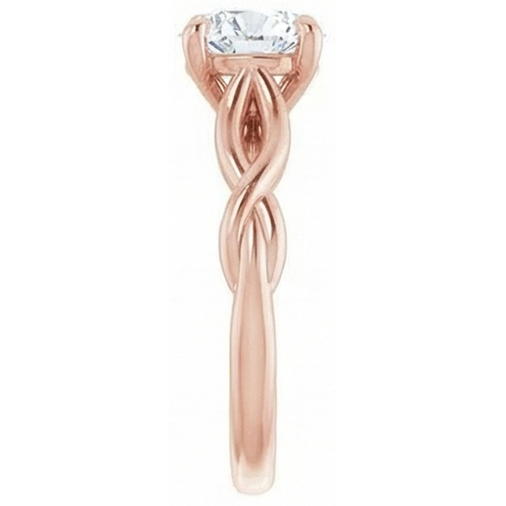 Round Solitaire Ring Real Old Cut Natural Earth Mined Diamond ( Not Lab Grown ) Prong Set 2 Carats Infinity Style