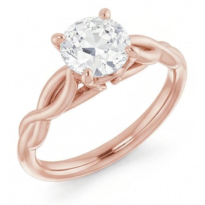 natural round diamond 2ct ring close up detail