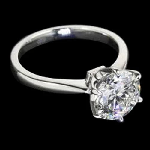 Round 1.25 Ct Genuine Diamond Solitaire Ring Prong Setting White Gold 14K