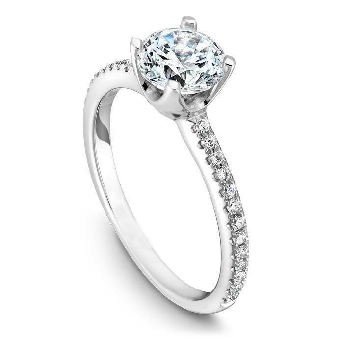 Round 3.40 Carats Genuine Diamond Engagement Ring White Gold 14K