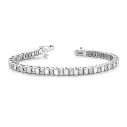 Round 4.50 Ct Gorgeous Real Diamond Women Tennis Bracelet White Gold 14K