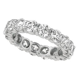 Round 4.80 Carat Real Diamond Eternity Band Sparkling White Gold 18K