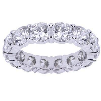 Round 6.30 Carats Genuine Diamond Engagement Band White Gold 14K