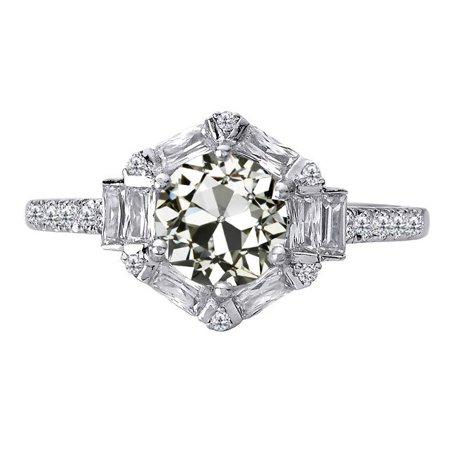 Authentic Fine Diamond Halo Ring – main view