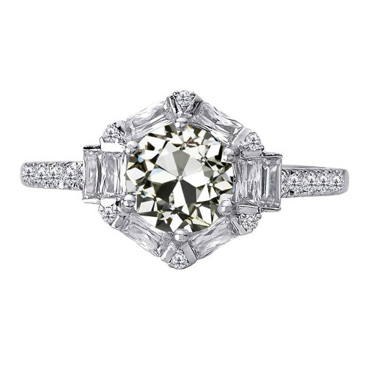 Authentic Fine Diamond Halo Ring – main view