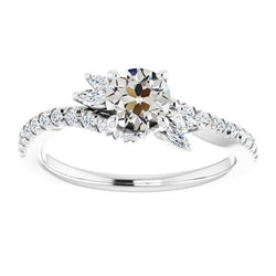 Old European Cut Fine Diamond Accent Solitaire Ring 2.50 ct – 14