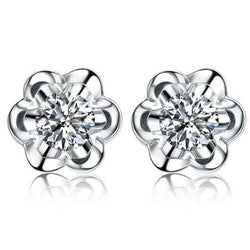 Round Brilliant Cut 2.50 Ct Real Diamonds Women Stud Earrings White Gold