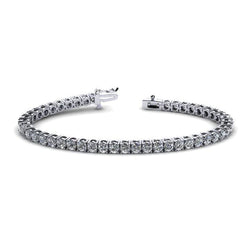 Round Brilliant Cut Natural Diamond Tennis Bracelet 7.50 Carat White Gold 14K