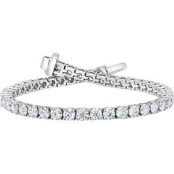 Round Brilliant Genuine Diamond Tennis Bracelet 9 Carats Women Jewelry