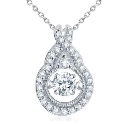 Round Brilliant Shaped Natural Diamond Pendant Necklace 2.85 Carat WG 14K