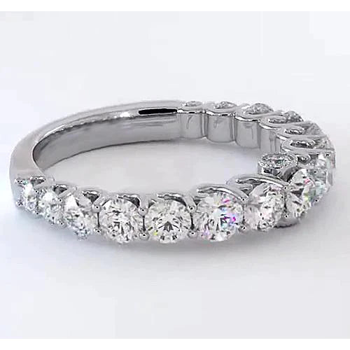 Round Comfort Fit Graduated Real Diamond Band 1.75 Carats