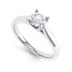 Round Cut 1.20 Carats Solitaire Genuine Diamond Engagement Ring