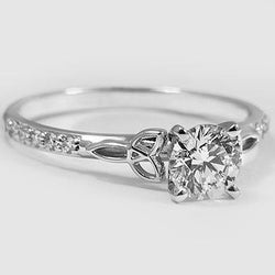 Round Cut 1.60 Carats Real Diamonds Anniversary Ring White Gold 14K