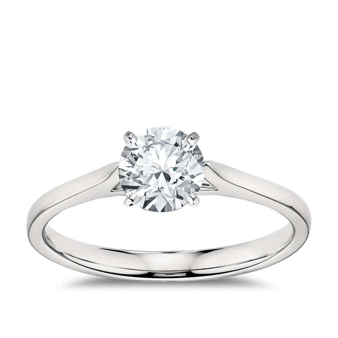 Round Cut 1.90 Carat Natural Diamond Solitaire Ring White Gold 14K