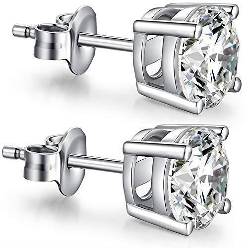 Round Cut 3.50 Carats Real Diamond Studs Earrings