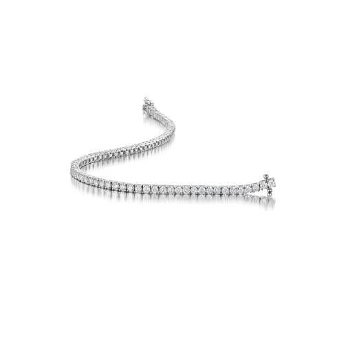 Round Cut 7.50 Ct Genuine Diamonds Tennis Bracelet New White Gold 14K