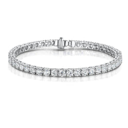 Round Cut 8.40 Carats Real Diamonds Tennis Bracelet White Gold 14K