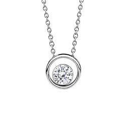 Round Cut Halo Real Diamond Necklace Pendant 1.5 Carats White Gold 14K