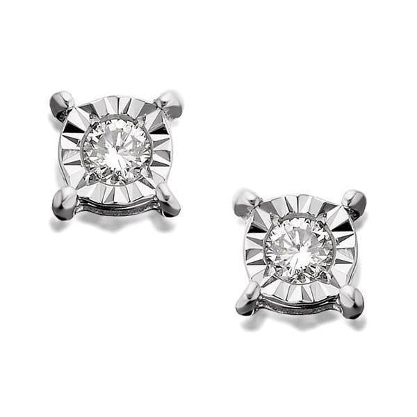 Round Cut Real Diamonds Lady Studs Earrings 1.70 Ct Brilliant Diamond Cut Mounting